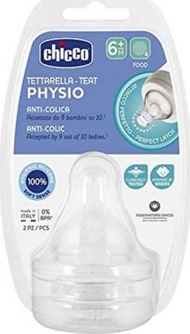 Chicco Physio Perfect Ροής Φαγητού 6m+ 2τμχ 20347-00