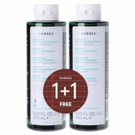 Korres Shampoo Κυστίνη & Ιχνοστοιχεία Σαμπουάν κατά της Τριχόπτωσης -50% στο 2ο Προϊόν 2x250ml