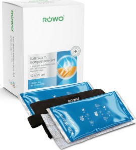 Rowo Κομπρέσες Κρυοθεραπείας και Θερμοθεραπείας με Velcro & Ελαστική Ταινία Στερέωσης 12x29cm 2τμχ
