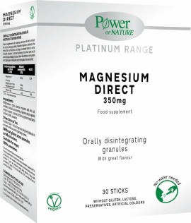 Power Of Nature Platinum Range Magnesium Direct 350mg 30 φακελίσκοι