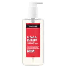 Neutrogena Clear & Defend+ Υγρό Καθαρισμού Προσώπου για Ακνεϊκές Επιδερμίδες 200ml