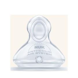 Nuk First Choice Plus Θηλή Σιλικόνης Μ Οπή για Γάλα με Βαλβίδα 0-6m 1τμχ 10.709.258