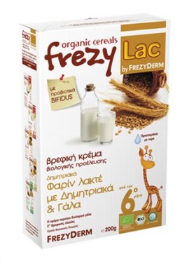 Βιολογική Βρεφική Κρέμα FREZYLAC Φαρίν Λακτέ με Δημητριακά και Γάλα 200gr
