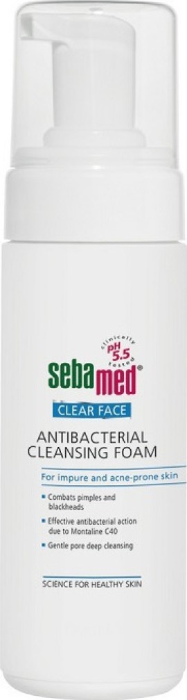 Sebamed Clear Face Antibacterial Αφρός Καθαρισμού Προσώπου για Ακνεϊκές - Λιπαρές Επιδερμίδες 150ml