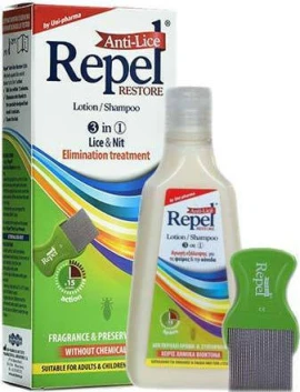 Uni-Pharma Шампоан и лосион против въшки Repel Anti-lishe Restore 3 в 1 200 мл