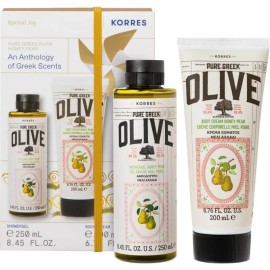 Korres XMAS PROMO 2025 Spread Joy με Pure Greek Olive Honey Pear Αφρόλουτρο 250ml & Pure Greek Olive Honey Pear Κρέμα Σώματος 200ml