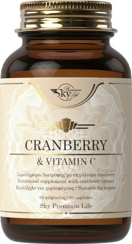 Sky Premium Life Cranberry & Vitamin C για Τη Φυσιολογική Λειτουργία του Ουροποιητικου 60caps