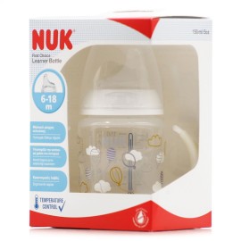 Nuk Εκπαιδευτικό Μπιμπερό με Λαβές First Choice 6m+ Λεπτό με Μπαλόνια 150ml 10.743.943