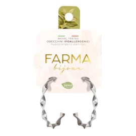 Farma Bijoux Υποαλλεργικά Σκουλαρίκια Ασημί Κρίκοι Σπιράλ 30mm C904-30