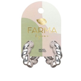 Farma Bijoux Υποαλλεργικά Σκουλαρίκια Κρίκοι Ασημί Πλεξόυδες 30mm, 1 ζευγάρι WOW3