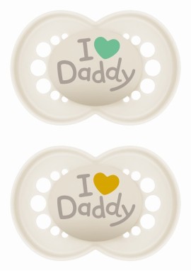 MAM Original Πιπίλα Σιλικόνης I love Daddy 16m+ 2τμχ
