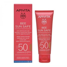 Apivita Bee Sun Safe Anti-spot & Anti-age Tinted Golden Αντηλιακό Προσώπου SPF50 με Χρώμα 50ml