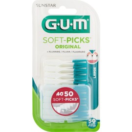 GUM Soft Picks Original 634 Μεσοδόντιες Οδοντογλυφίδες Large Πράσινο 50τμχ