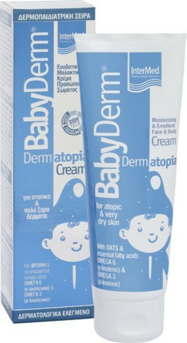 InterMed Babyderm Dermatopia Cream, Ενυδατική Κρέμα για Δέρμα με Ατοπική Προδιάθεση & Έντονη Ξηρότητα 300ml