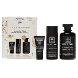 Apivita XMAS PROMO 2025 It’s A Man’s World με Αντιρυτιδική Κρέμα Προσώπου 50ml & ΔΩΡΟ Black Detox 50ml & Hair/Body Cleanser 250ml