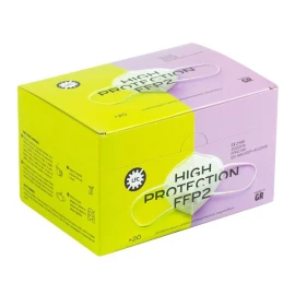 Защитна маска за лице FFP2, черна, 20 бр.