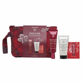 Apivita PROMO PACKμε Wine Elixir με Lift Day Cream SPF30 40ml, Cleansing Milk 50ml & Κρέμα Προσώπου SPF50 2ml