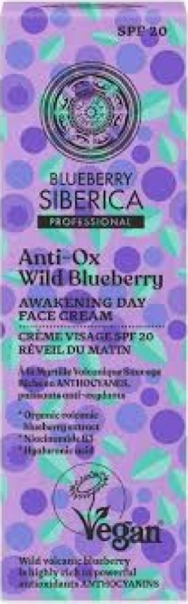 Natura Siberica Professional Anti-Ox Wild Blueberry Κρέμα Προσώπου Ημέρας με Υαλουρονικό Οξύ και SPF20 για Ενυδάτωση 50ml