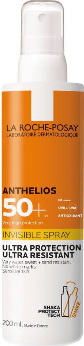 La Roche Posay Anthelios Invisible Αδιάβροχο Αντηλιακό Σώματος SPF50 Spray 200ml