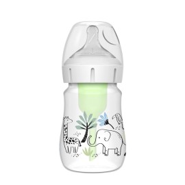 Dr Browns Natural Flow Anti-Colic Options+ Πλαστικό Μπιμπερό με Φαρδύ Λαιμό, Θηλή Σιλικόνης 0m+ Λαγουδάκι 150ml WB51008