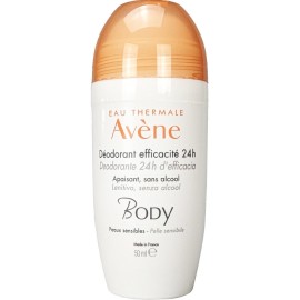 Avene Deodorant Efficacite 24h Body-Αποσμητικό Roll on για 24ωρη Αποτελεσματικότητα, 50ml