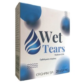 Wet Tears Hyaluron 0.3% Οφθαλμικές Σταγόνες με Υαλουρονικό 20x0.4ml