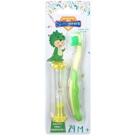 SUPERWHITE Παιδική Μαλακή Οδοντόβουρτσα Dino 24m+ Πράσινο 1τμχ