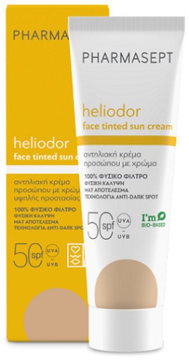 Pharmasept Heliodor Face Tinted Sun Cream SPF50 Αντηλιακή Κρέμα Προσώπου με Χρώμα 50ml