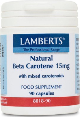 Lamberts Beta Carotene Natural β- Καροτένιο 15mg 90caps