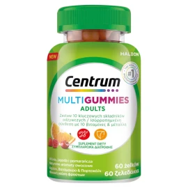 Centrum MultiGummies Мултивитамини за възрастни за енергия и имунна подкрепа 60 желирани бонбона