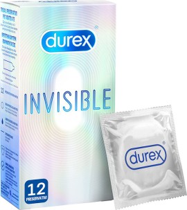 Durex Προφυλακτικά Invisible Extra Thin 12τμχ