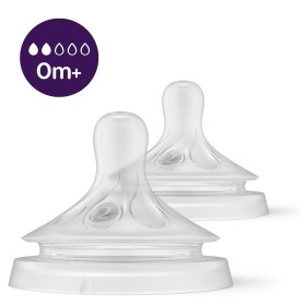 AVENT Natural Response Θηλές από Σιλικόνη Αργής Ροής για 0+ μηνών 2τμχ SCY962/02