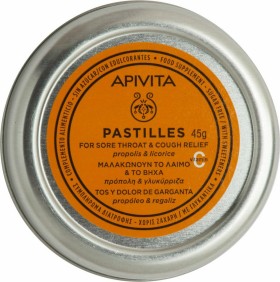 Apivita Pastilles Πρόπολη & Γλυκύρριζα για το Βήχα & τον Ερεθισμένο Λαιμό 45gr