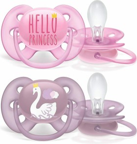 Avent Ultra Soft Σιλικόνης Hello Princess για Κορίτσι 6-18m 2τμχ SCF223/02