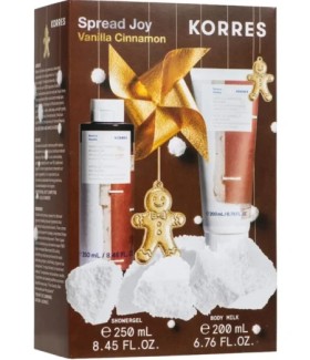 Korres XMAS PROMO 2026 Spread Joy Vanilla Cinnamon με Βανίλια Κανέλα Αφρόλουτρο 250ml & Γαλάκτωμα Σώματος 200ml