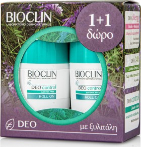 Bioclin Promo Deo Control Alcohol Free Roll-on Αποσμητικό 50ml 1+1 Δώρο