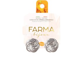 Farma Bijoux Υποαλλεργικά Σκουλαρίκια Φωλιά Ασήμι 15mm BEG012