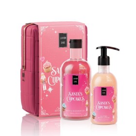 Lavish Care XMAS PROMO 2025 Santas Cupcakes με Bath & Shower Gel 500ml & Glitter Body Lotion 300ml & ΔΩΡΟ Νεσεσέρ