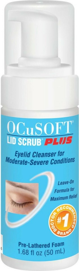 Ocusoft Lid Scrub Plus Foaming Eyelid Cleanser AΦρός Καθαρισμού Βλεφάρων 50ml