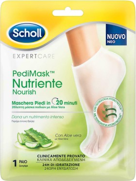 Scholl Nutriente Nourish Μάσκα Αναζωογόνησης για Πόδια με Αλόη 1 Ζευγάρι