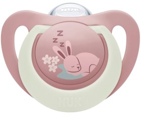 Nuk First Choice Night Πιπίλα Σιλικόνης Νυκτος 0-6m Λαγουδάκι - Σάπιο Μήλο 1τμχ 10.175.392