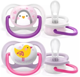 Avent Πιπίλες Σιλικόνης Ultra Air Pacifier για Κορίτσι 0-6m 2τμχ SCF080/06