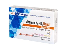Viogenesis Vitamin K2 (MK-7) 225μg - Vitamin D3 Depot 4000iu 60tabs