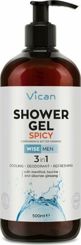 Wise Men Shower Gel Spicy Ανδρικό Αφρόλουτρο με Αρωμα Κάρδαμου 500ml