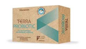 Genecom Terra Probiotic Пробиотици и пребиотици за баланс на чревната флора 10 капсули