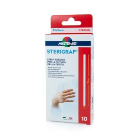 Master Aid Sterigrap Αποστειρωμένα Αυτοκόλλητα Επιθέματα Σύγκλησης Τραυμάτων  75x3mm 10τμχ