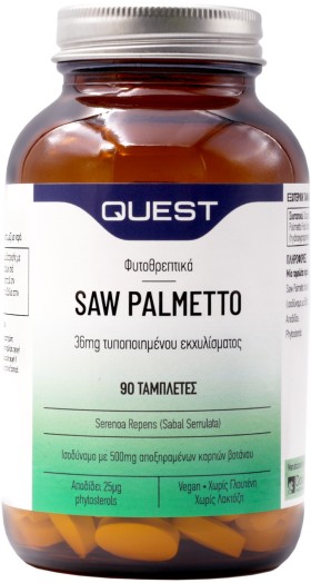 Quest Saw Palmetto 36mg Συμπλήρωμα για την Υγεία του Προστάτη 90tabs