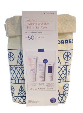 Korres PROMO PACK Yoghurt Hydrate Your Skin Αντηλιακό Προσώπου SPF50 40ml & ΔΩΡΟ Κρέμα Τζελ 20ml & Αφρώδης Κρέμα Καθαρισμού 20ml