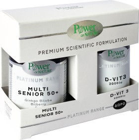 Power Of Nature Platinum Range Multi Senior για 50+ ετών 30caps & D-Vit3 2000IU 20caps