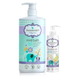 Pharmasept PROMO 2022 Baby Care Mild Bath 1000ml & Hydrating Milk 250ml 2τμχ